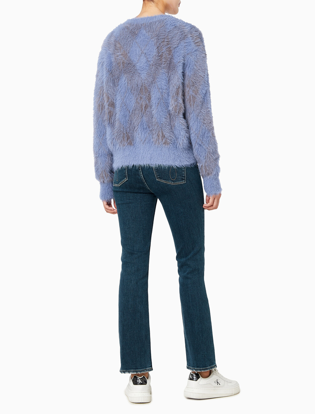 Buy 여성 퍼지 아가일 스웨터 in color Dusty Blue