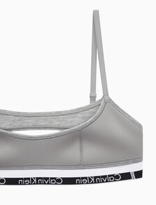 Buy 여성 모던코튼 디컨스트럭티드 AF 브라렛 in color GREY HEATHER