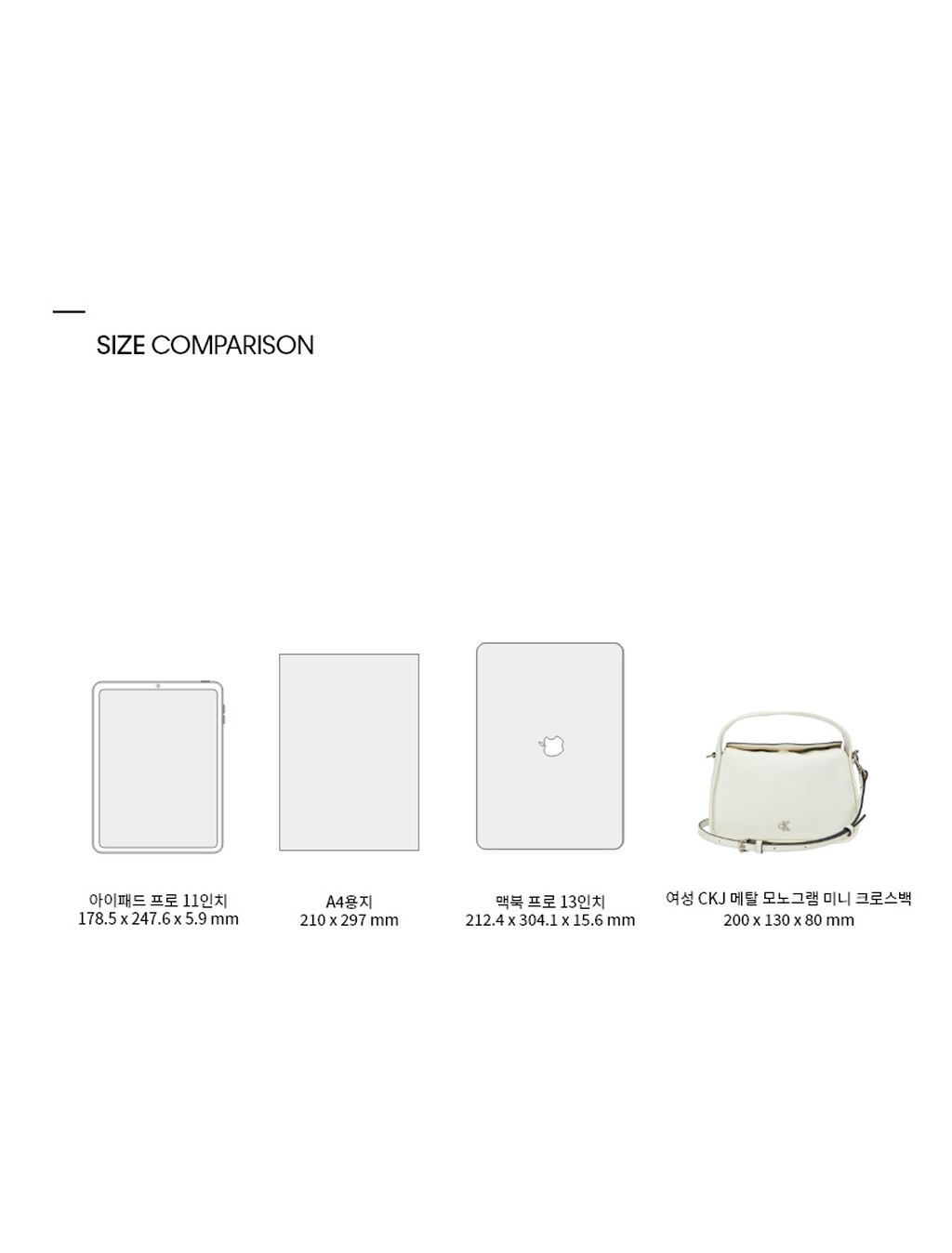 Buy 여성 CKJ 메탈 모노그램 미니 크로스백 in color WHITE
