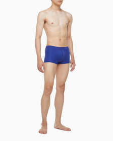 Buy 남성 CK 블랙 코튼 싱글 트렁크 in color SPECTRUM BLUE/SPICY ORANGE