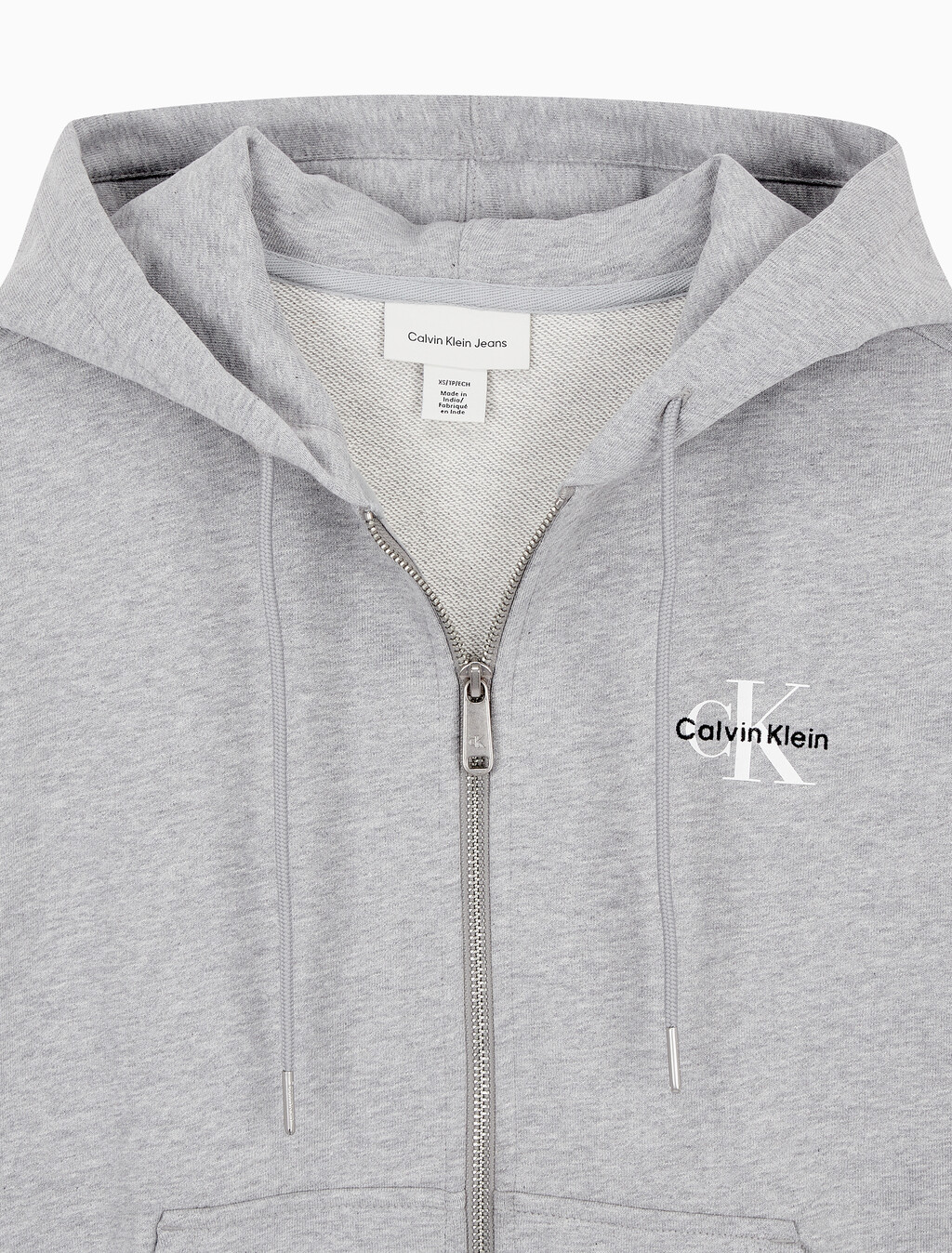 Buy 여성 모노로고 프렌치테리 풀집 후디 in color HEROIC GREY HEATHER