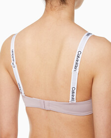 Buy 여성 테일러드 로고 푸쉬업 플런지 브라 in color GRAY ROSE