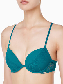 Buy 여성 CK 블랙 지오 레이스 AF 푸쉬업 브라 in color TEAL MARINE