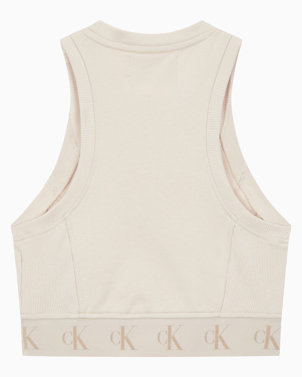 Buy 여성 리피트 크롭 로고 탱크 탑 in color CLASSIC BEIGE