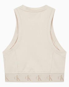 Buy 여성 리피트 크롭 로고 탱크 탑 in color CLASSIC BEIGE