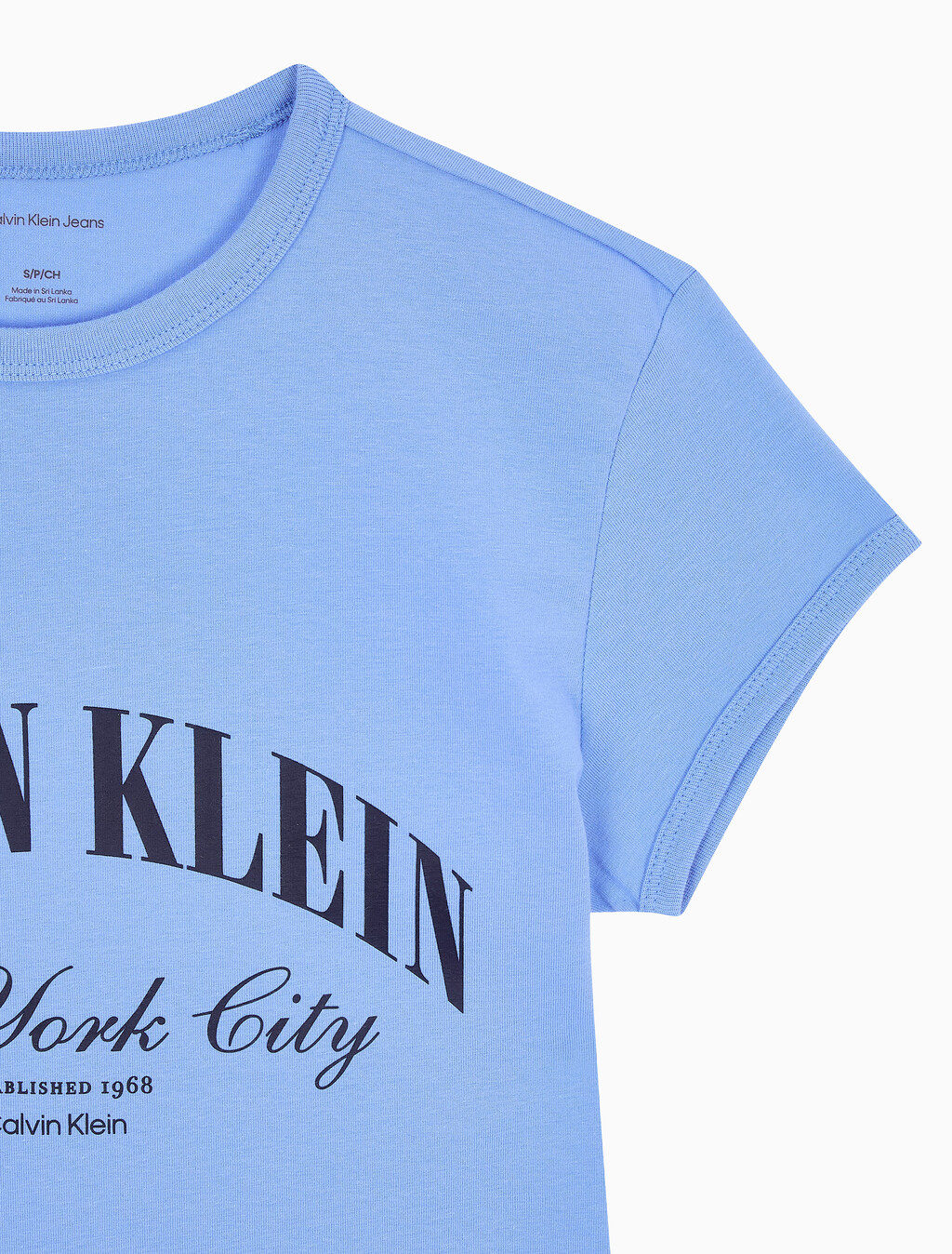 Buy 여성 그래픽 로고 베이비 티 in color Deep Indigo Blue