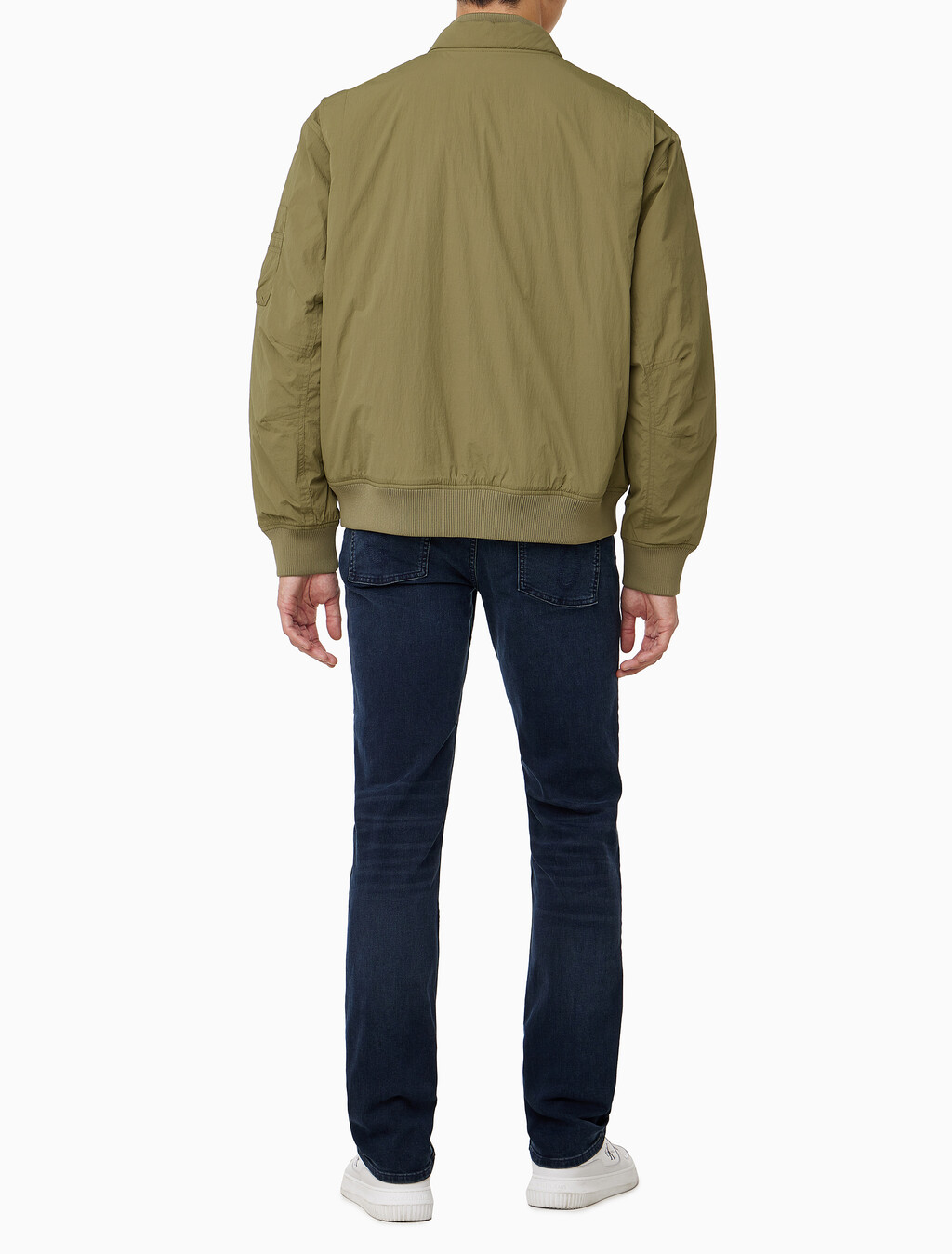Buy 남성 릴렉스핏 패디드 기능성 봄버 자켓 in color OLIVE
