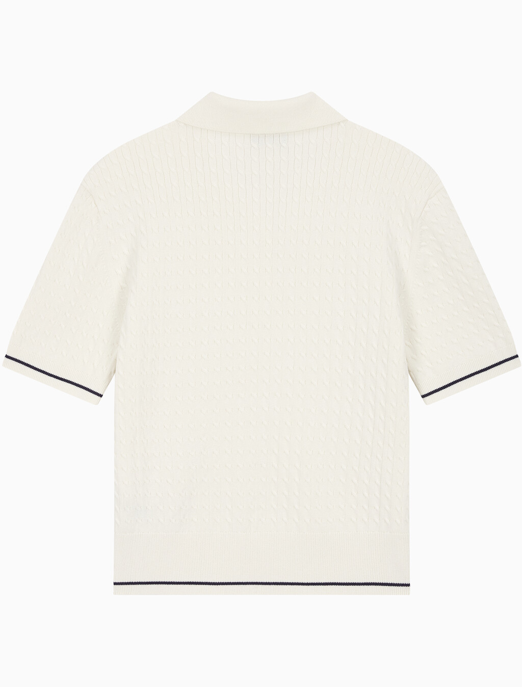 Buy 여성 우븐라벨 크롭드 케이블 스웨터 in color TOFU