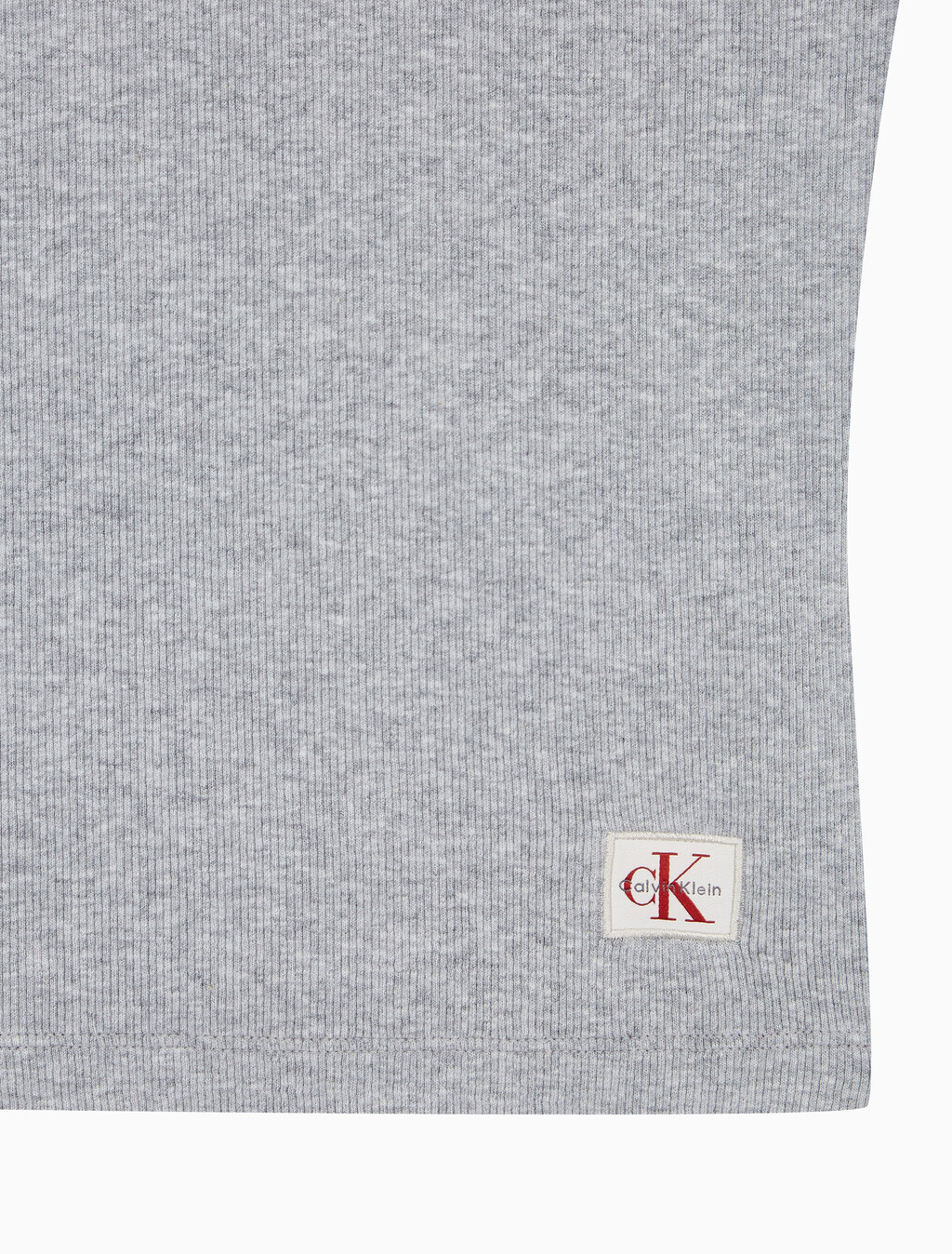 Buy 여성 우븐라벨 슬리브리스 하프 집업 탑 in color HEROIC GREY HEATHER