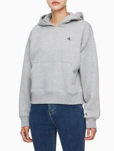 Buy 여성 아카이브 로고 플리스 후디 in color HEROIC GREY HEATHER