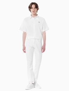 Buy 남성 어센틱 스트레이트핏 화이트 데님 in color CHALKY BLUE