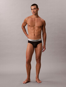 Buy 남성 브러시드 마이크로파이버 스트레치 힙브리프 in color BLACK