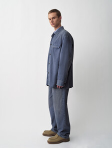 Buy KOSTAS MENS COTTON SHIRT JACKE in color BLUE