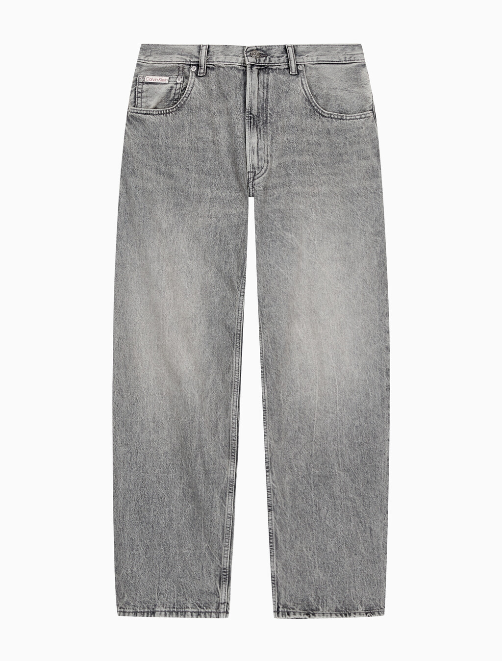 Buy 남성 배럴핏 스모크스택 데님 in color Grey