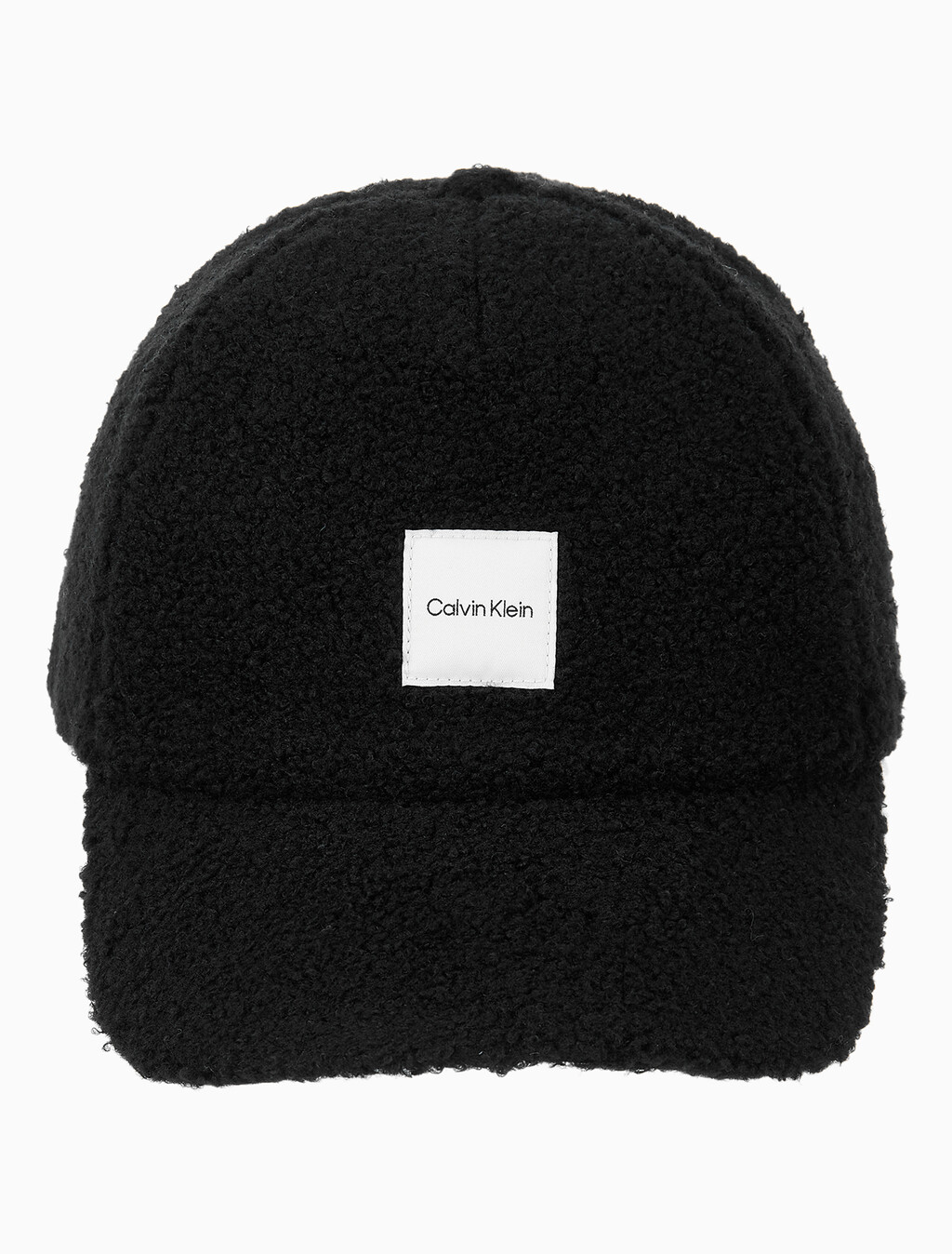 Buy 남녀공용  우븐 패치 로고 부클 볼캡 in color BLACK