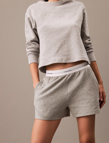 Buy 여성 아이콘 코튼 테리 쇼츠 in color GREY HEATHER