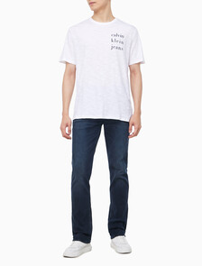 Buy 남성 슬럽 CKJ 클래식 반팔 티셔츠 in color BRILLIANT WHITE