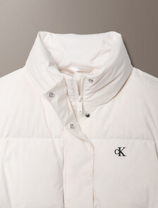 Buy 여성 스탠드 카라 다운 푸퍼 자켓 in color Ivory
