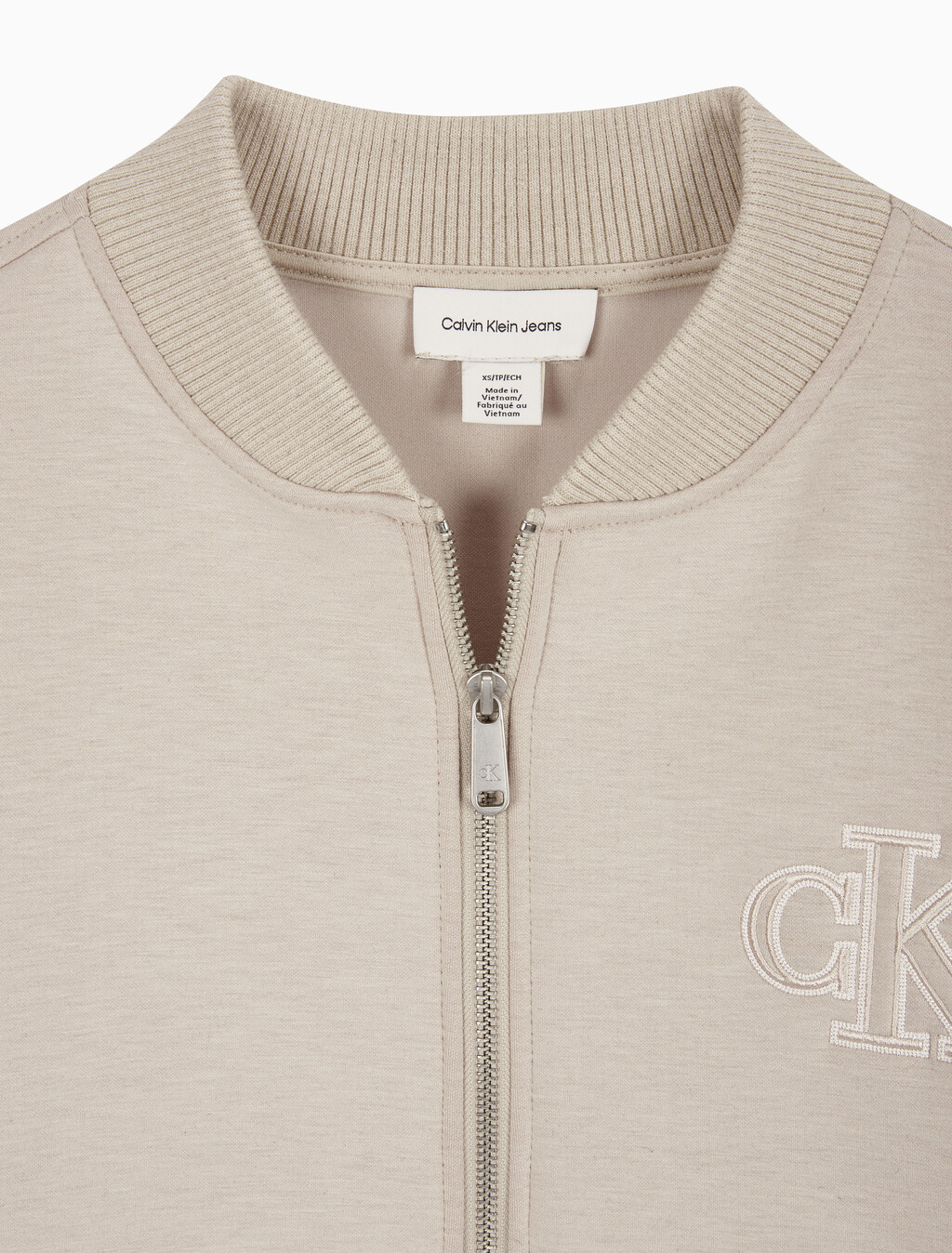 Buy 여성 오버사이즈 스쿠바 집 보머 자켓 in color FEATHER GRAY