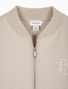Buy 여성 오버사이즈 스쿠바 집 보머 자켓 in color FEATHER GRAY