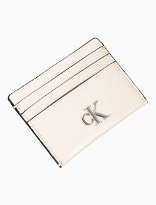 Buy 여성 CKJ 미니멀 모노그램 카드케이스 in color PINK BEIGE