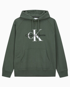 Buy 남성 롱슬리브 릴렉스핏 모노그램로고 후디 in color KHAKI