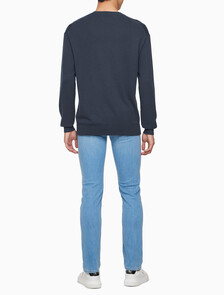 Buy 남성 CK 인타르시아 믹스 스티치 스웨터 in color NAVY