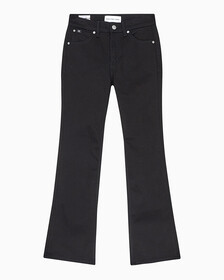 Buy 여성 하이라이즈 바디 슬림 부츠핏 앵클 데님 in color WASHED BLACK LOGO LACE
