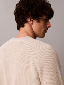 Buy 남성 울 블렌드 래글런 크루넥 스웨터 in color MOONSTRUCK