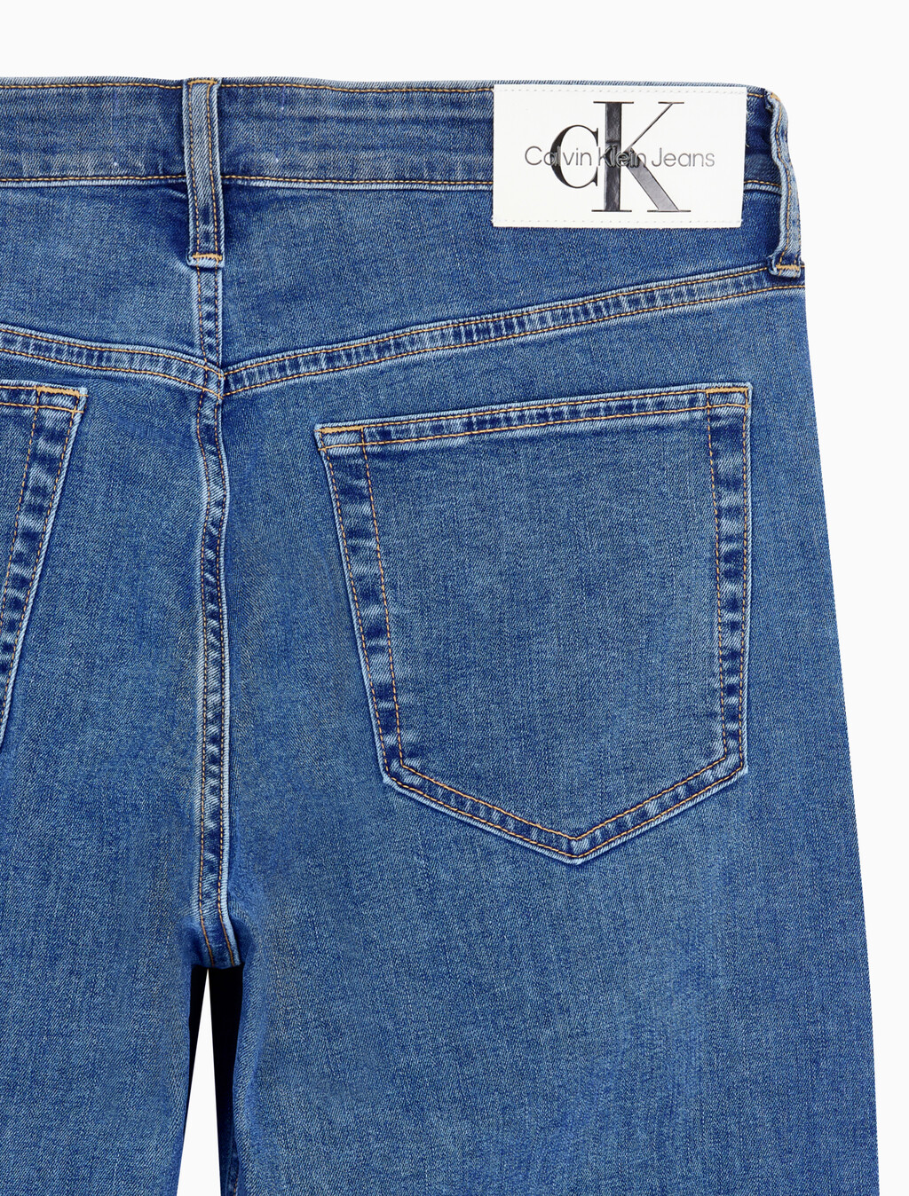 Buy 남성 90's 스트레이트핏 미드블루 에코 쿨 데님 in color MID BLUE BACK EMBRO