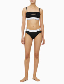 Buy 여성 모던코튼 디컨스트럭티드 AF 브라렛 in color BLACK