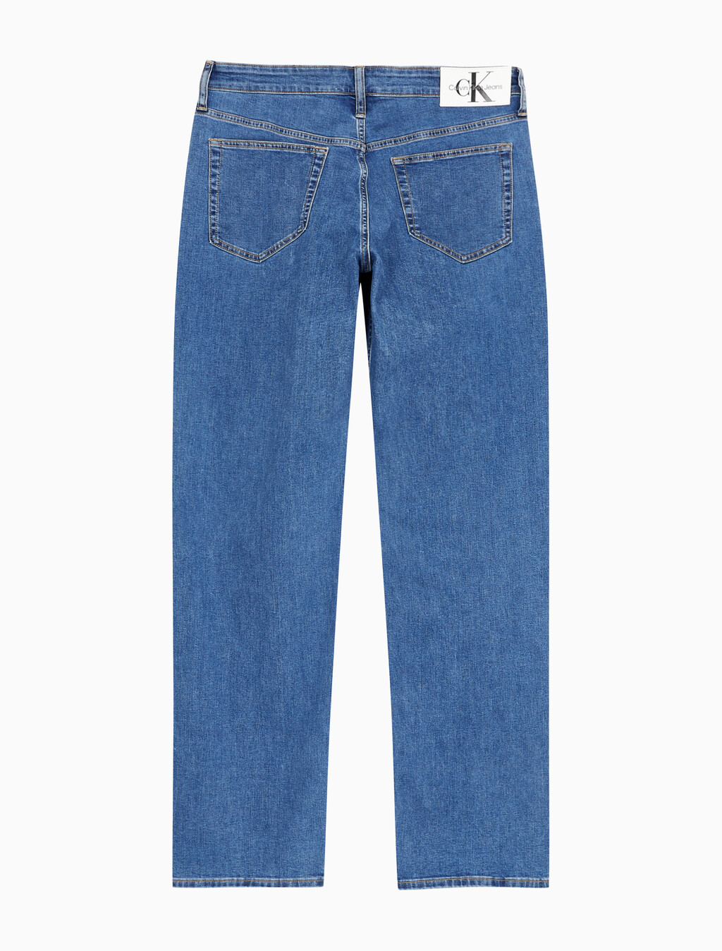 Buy 남성 90's 스트레이트핏 미드블루 에코 쿨 데님 in color MID BLUE BACK EMBRO