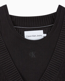 Buy 여성 투인원 패션 가디건 in color CK BLACK
