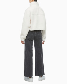 Buy 여성 크롭 쉐르파 자켓 in color WHITE