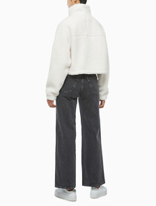 Buy 여성 크롭 쉐르파 자켓 in color WHITE