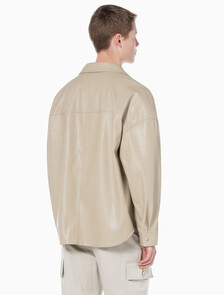 Buy 남성 릴렉스핏 매트 오버 셔츠 in color BEIGE