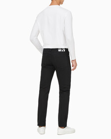 Buy 남성 슬림핏 린스 블랙 데님 in color WASHED BLACK LOGO LACE