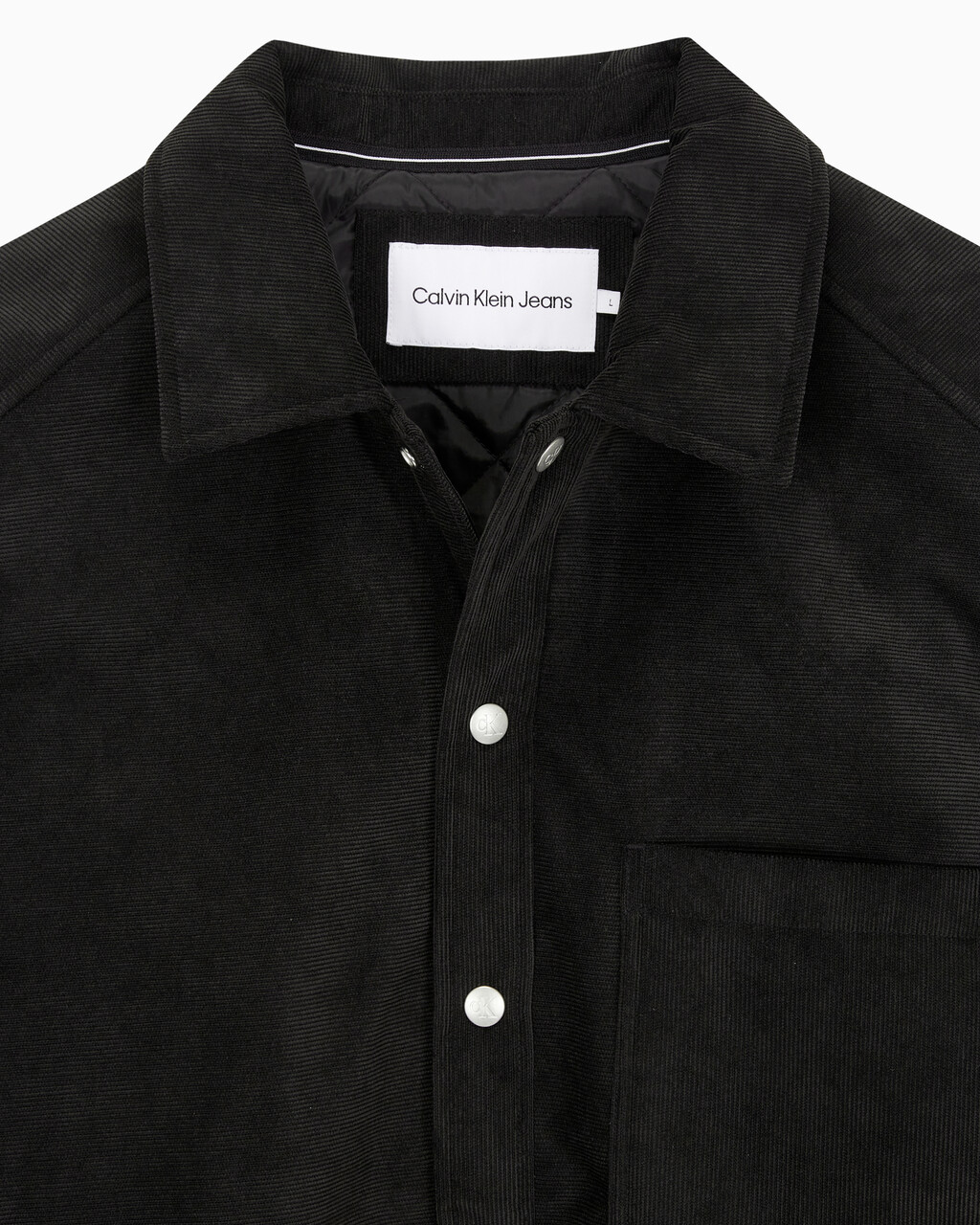 Buy 남성 코듀로이 셔츠 퀼티드 자켓 in color CK BLACK