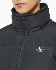Buy 남녀공용 릴렉스 숏 다운 푸퍼 in color CK BLACK