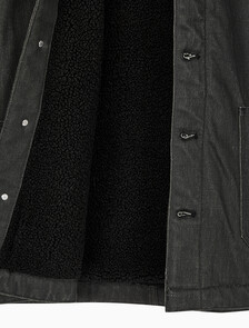 Buy 남성 쉐르파 숏 코트 자켓 in color BLACK