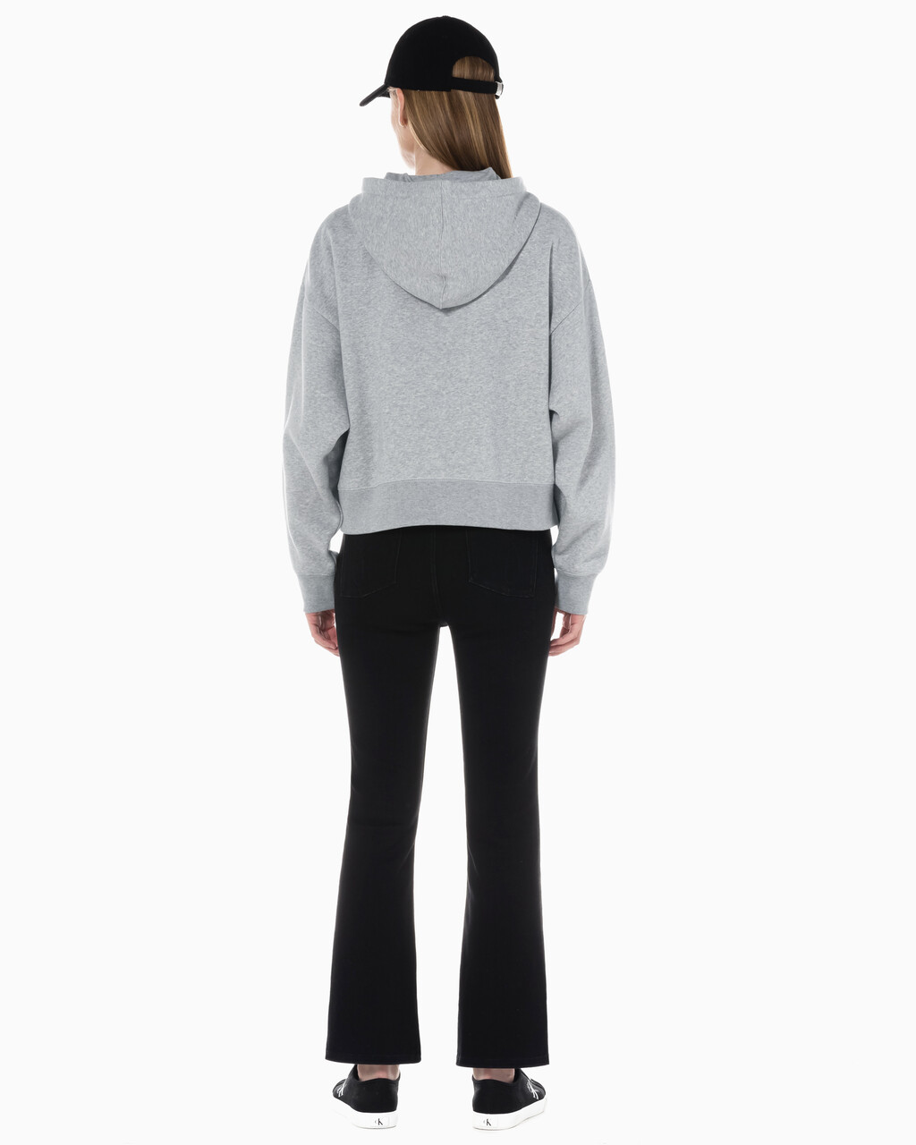 Buy 여성 하이라이즈 부츠핏 기모 블랙 데님 in color WASHED BLACK LOGO LACE