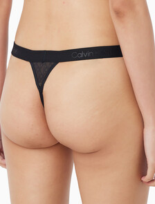 Buy 여성 스컬프트 레이스 스트링 T팬티 in color BLACK