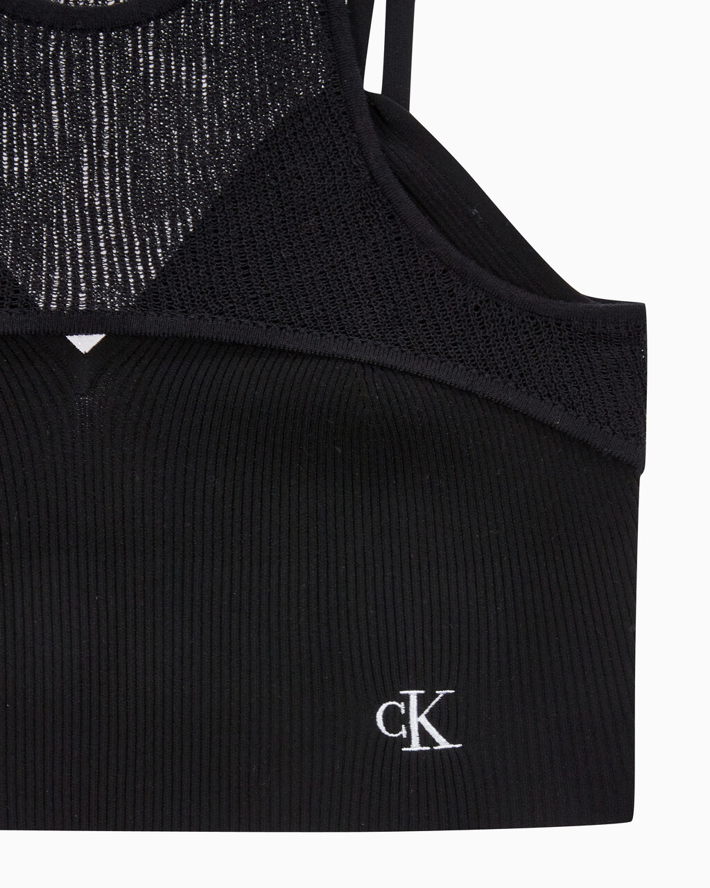 Buy 여성 플레이온 레이어 니트 탱크 in color CK BLACK
