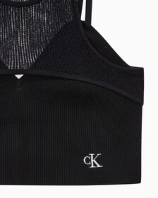 Buy 여성 플레이온 레이어 니트 탱크 in color CK BLACK