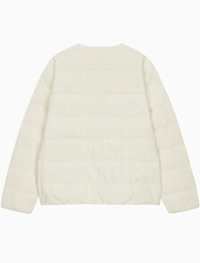 Buy 남녀공용 크루넥 라이트 경량 다운 자켓 in color WHITE