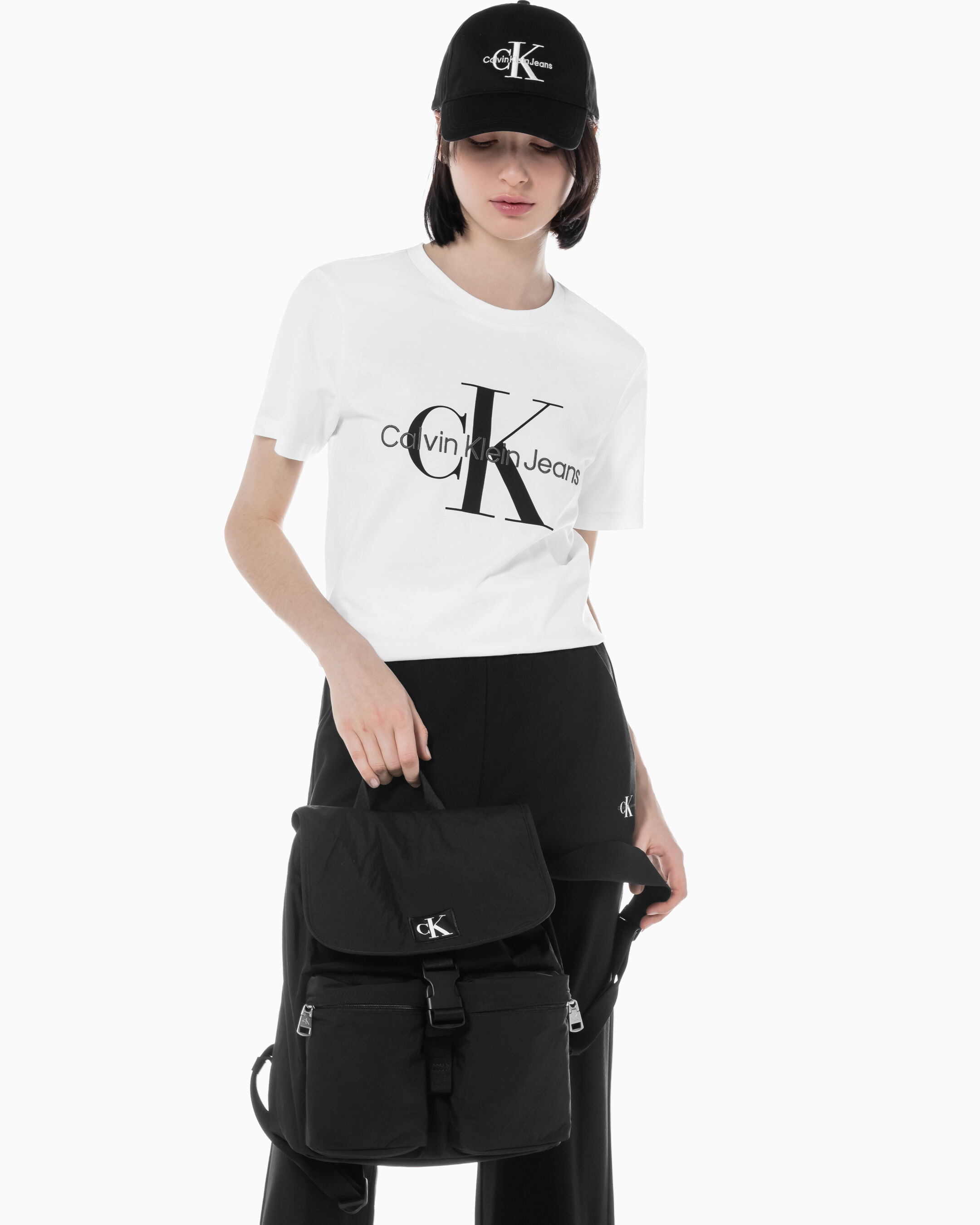 여성 CKJ 시티 나일론 백팩 | black | Calvin Klein Korea