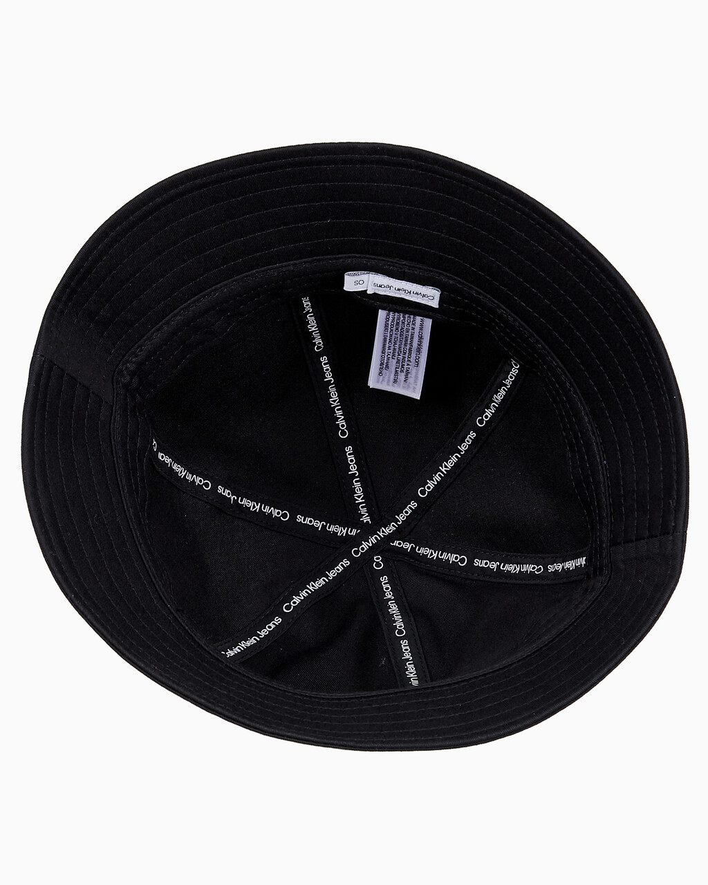 Buy 남녀공용 CK 엠브로이더리 로고 버킷햇 in color BLACK