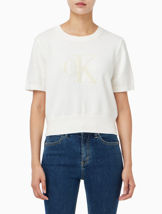 여성 청키 코튼 그래픽 풀오버