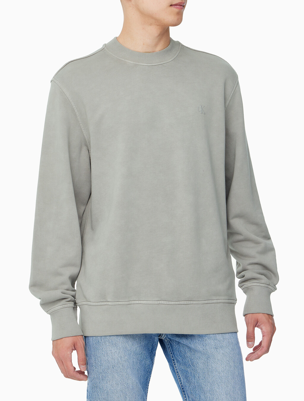 Buy 남성 릴렉스핏 빈티지 워시 맨투맨 스웻셔츠 in color KHAKI BEIGE