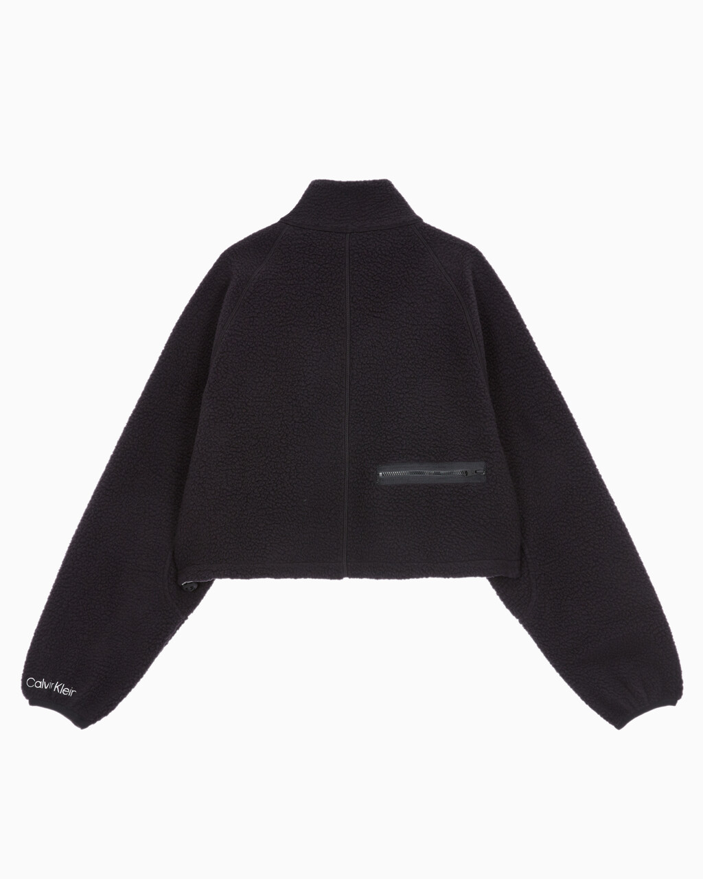 Buy 여성 릴랙스핏 쉐르파 크롭 풀오버 in color BLACK